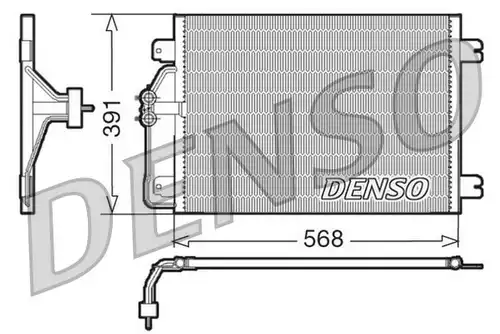 кондензатор, климатизация DENSO DCN23010