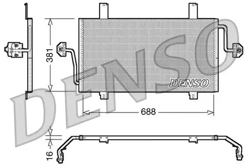 кондензатор, климатизация DENSO DCN23016