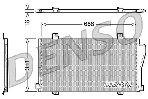 кондензатор, климатизация DENSO DCN23017
