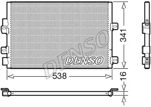 кондензатор, климатизация DENSO DCN23028