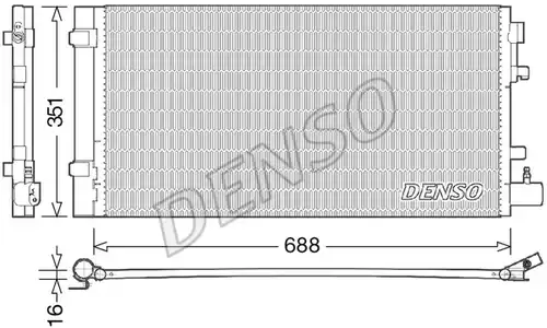 кондензатор, климатизация DENSO DCN23031