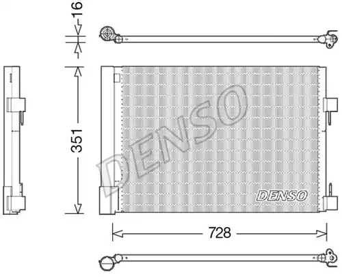 кондензатор, климатизация DENSO DCN23032