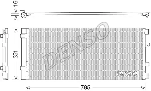 кондензатор, климатизация DENSO DCN23037