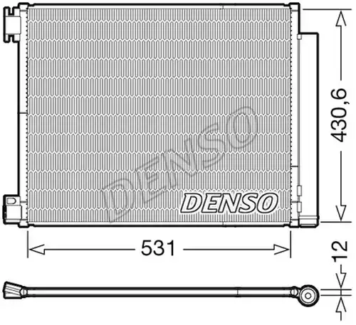 кондензатор, климатизация DENSO DCN23039