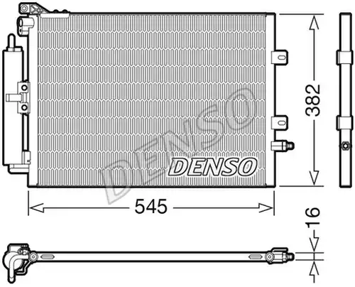 кондензатор, климатизация DENSO DCN23040