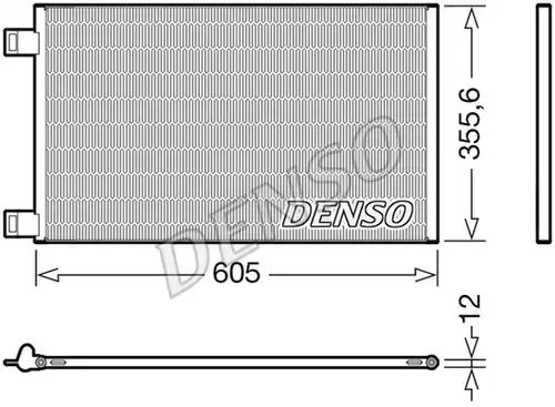 кондензатор, климатизация DENSO DCN23041