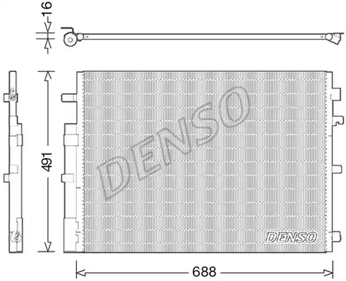 кондензатор, климатизация DENSO DCN23050