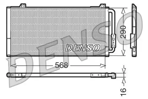 кондензатор, климатизация DENSO DCN24001