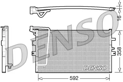 кондензатор, климатизация DENSO DCN25002