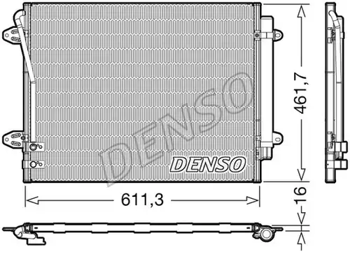 кондензатор, климатизация DENSO DCN32012