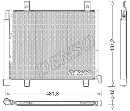 кондензатор, климатизация DENSO DCN32023