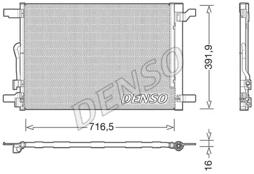 кондензатор, климатизация DENSO DCN32024
