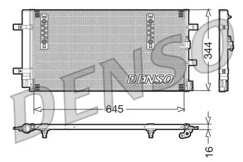 кондензатор, климатизация DENSO DCN32060