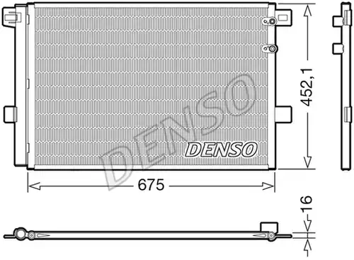 кондензатор, климатизация DENSO DCN32065