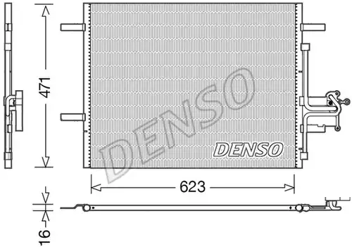кондензатор, климатизация DENSO DCN33010