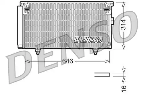 кондензатор, климатизация DENSO DCN36001