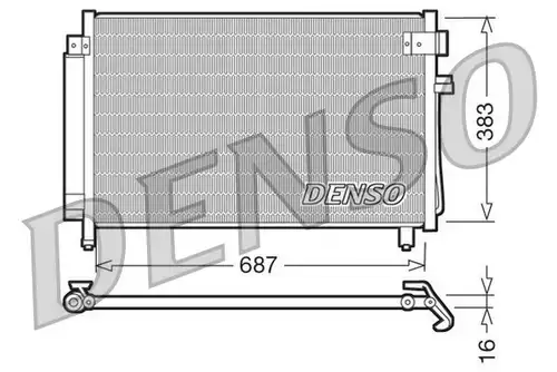 кондензатор, климатизация DENSO DCN36002