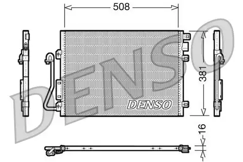 кондензатор, климатизация DENSO DCN37001