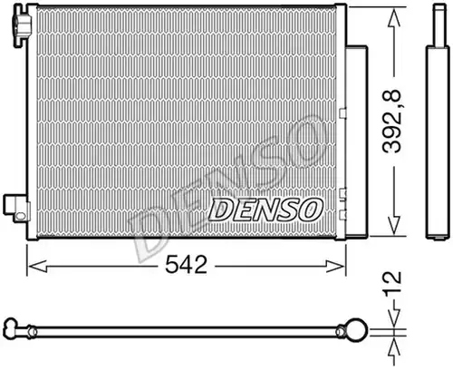 кондензатор, климатизация DENSO DCN37004