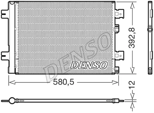 кондензатор, климатизация DENSO DCN37005