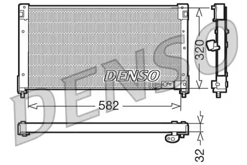 кондензатор, климатизация DENSO DCN40001