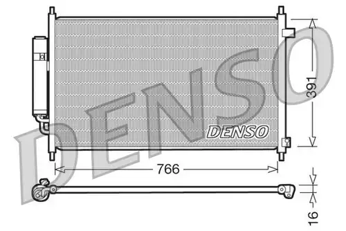 кондензатор, климатизация DENSO DCN40004