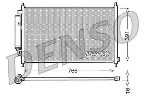 кондензатор, климатизация DENSO DCN40005