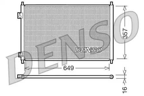 кондензатор, климатизация DENSO DCN40008