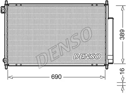 кондензатор, климатизация DENSO DCN40016