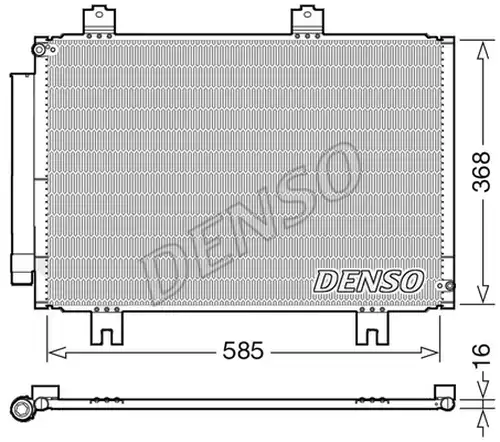 кондензатор, климатизация DENSO DCN40020
