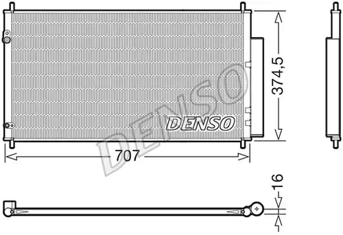 кондензатор, климатизация DENSO DCN40025