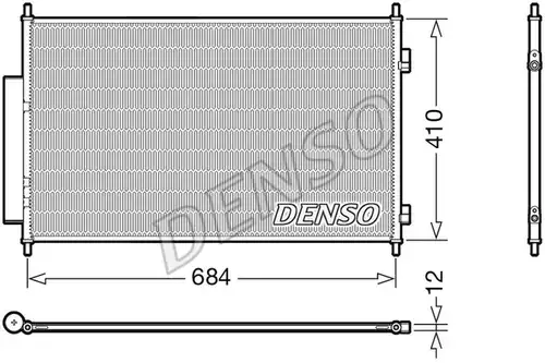 кондензатор, климатизация DENSO DCN40027