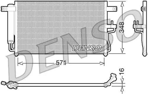 кондензатор, климатизация DENSO DCN41001