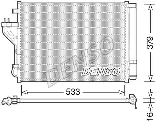 кондензатор, климатизация DENSO DCN41004