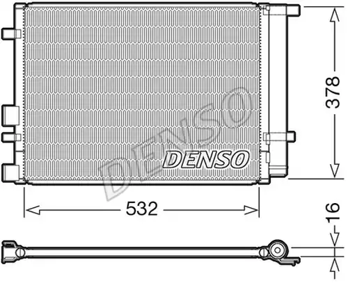 кондензатор, климатизация DENSO DCN41005
