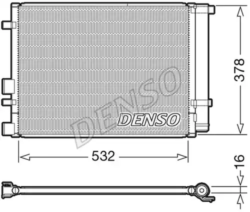 кондензатор, климатизация DENSO DCN41006