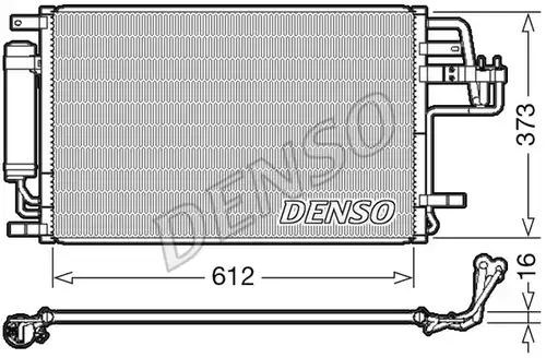 кондензатор, климатизация DENSO DCN41007
