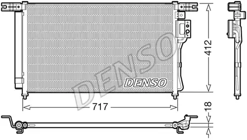 кондензатор, климатизация DENSO DCN41008