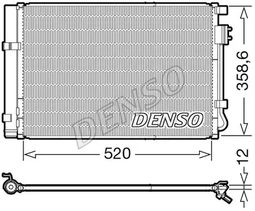 кондензатор, климатизация DENSO DCN41011