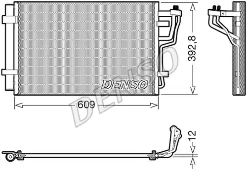 кондензатор, климатизация DENSO DCN41013