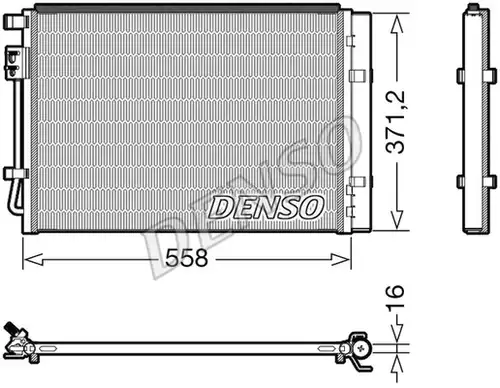 кондензатор, климатизация DENSO DCN41015