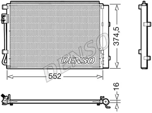 кондензатор, климатизация DENSO DCN41017