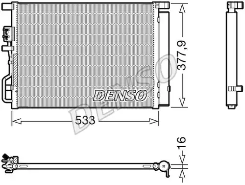 кондензатор, климатизация DENSO DCN41018