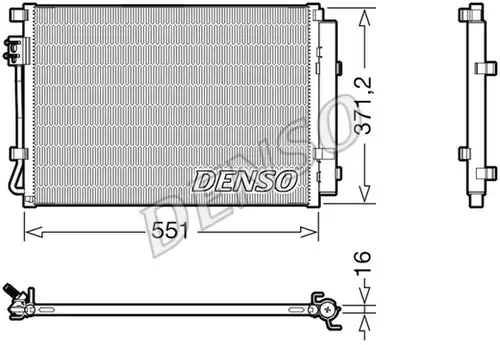 кондензатор, климатизация DENSO DCN41022