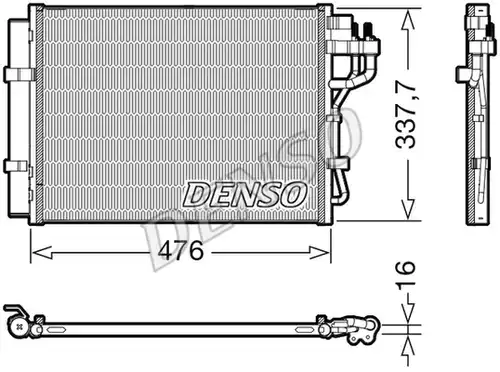 кондензатор, климатизация DENSO DCN41023