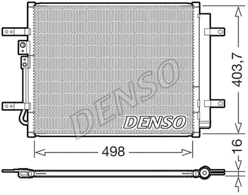 кондензатор, климатизация DENSO DCN41025