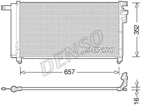 кондензатор, климатизация DENSO DCN43001