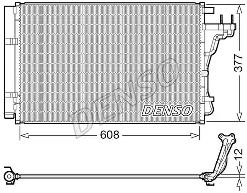 кондензатор, климатизация DENSO DCN43004