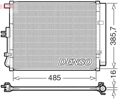 кондензатор, климатизация DENSO DCN43007