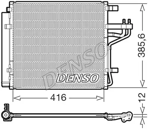 кондензатор, климатизация DENSO DCN43014